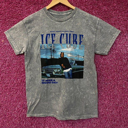 Ice Cube "It Was A Good Day" Graphic Acid Wash T-Shirt Medium