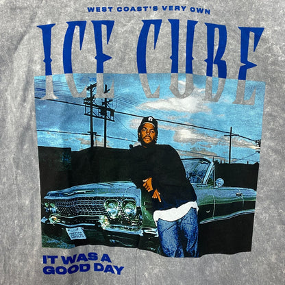 Ice Cube "It Was A Good Day" Graphic Acid Wash T-Shirt Medium