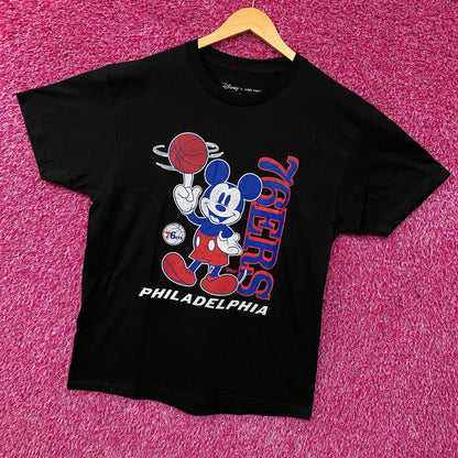 Junk Food Clothing x Disney Philadelphia 76ers Mickey Baller T-shirt Large