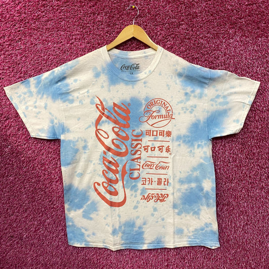 Coca Cola Classic Vintage Style Blue Tie Dye T-Shirt 1X
