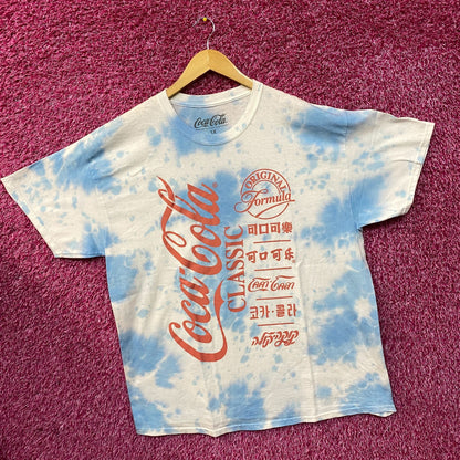 Coca Cola Classic Vintage Style Blue Tie Dye T-Shirt 1X