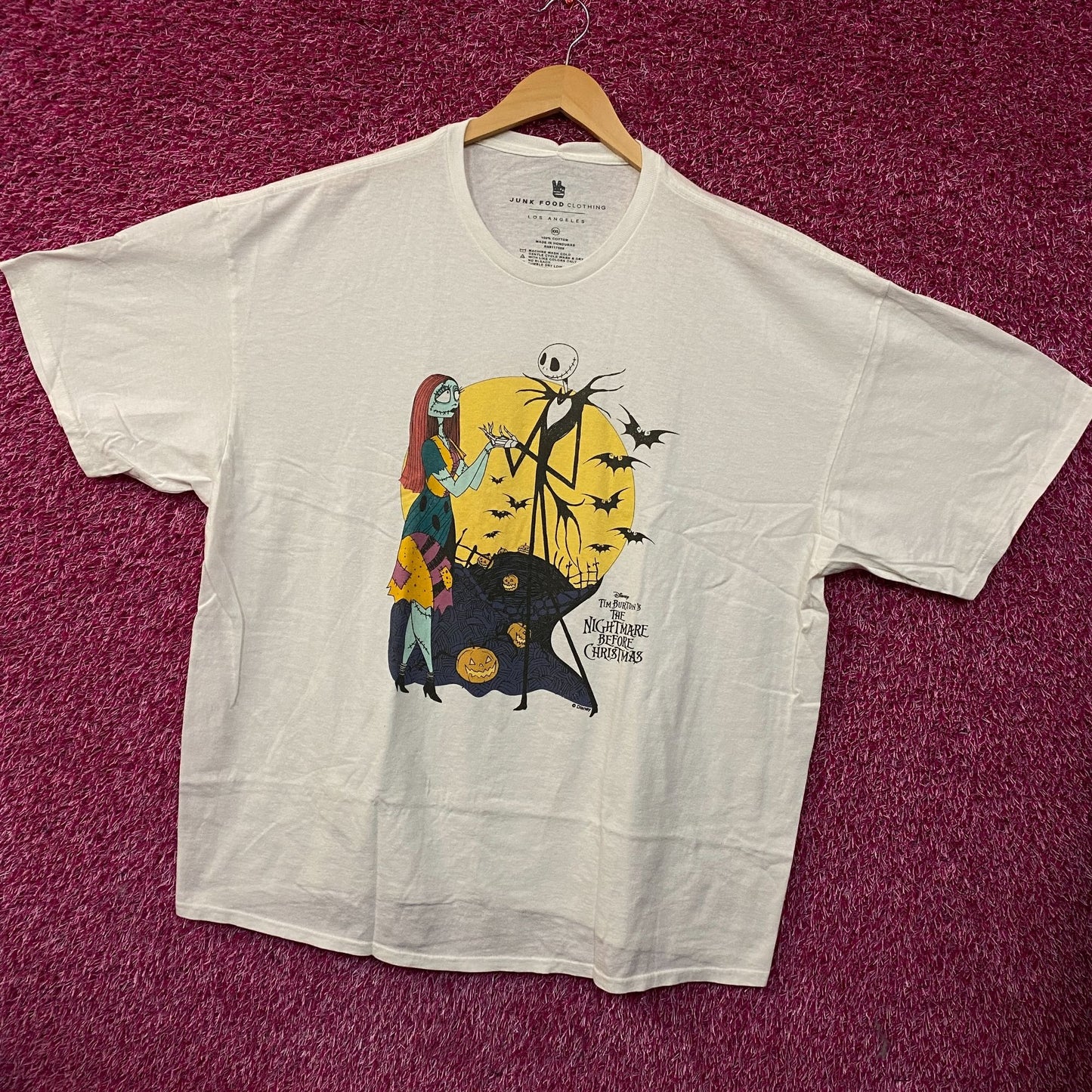 The Nightmare Before Christmas Jack and Sally T-Shirt Size 2XL
