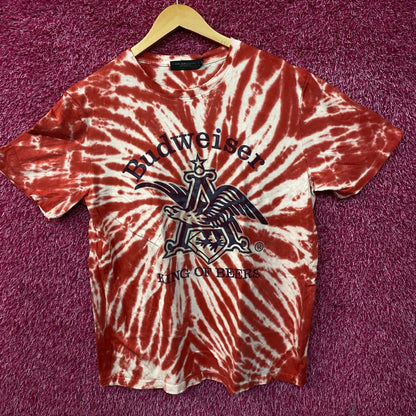 Junk Food Budweiser King Of Beer Logo Tie Dye Flea Market Tee Large