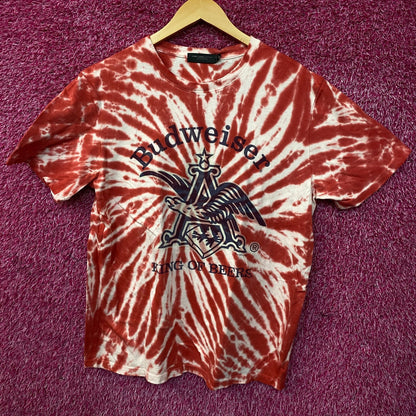 Junk Food Budweiser King Of Beer Logo Tie Dye Flea Market Tee Large