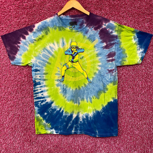 Naruto Shippuden- Naruto Uzumaki - Shadow Clone Jutsu Tie Dye Anime T-Shirt Large