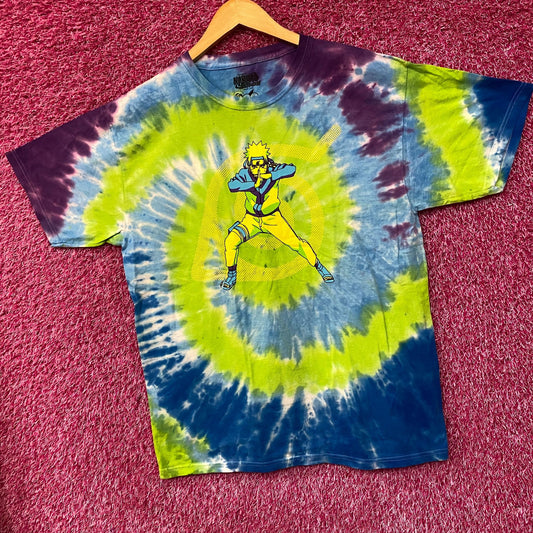 Naruto Shippuden- Naruto Uzumaki - Shadow Clone Jutsu Tie Dye Anime T-Shirt Large