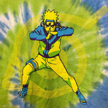 Naruto Shippuden- Naruto Uzumaki - Shadow Clone Jutsu Tie Dye Anime T-Shirt Large