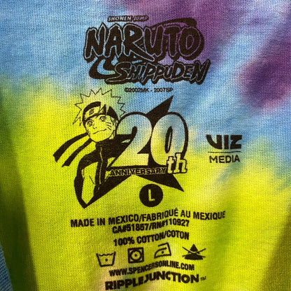 Naruto Shippuden- Naruto Uzumaki - Shadow Clone Jutsu Tie Dye Anime T-Shirt Large