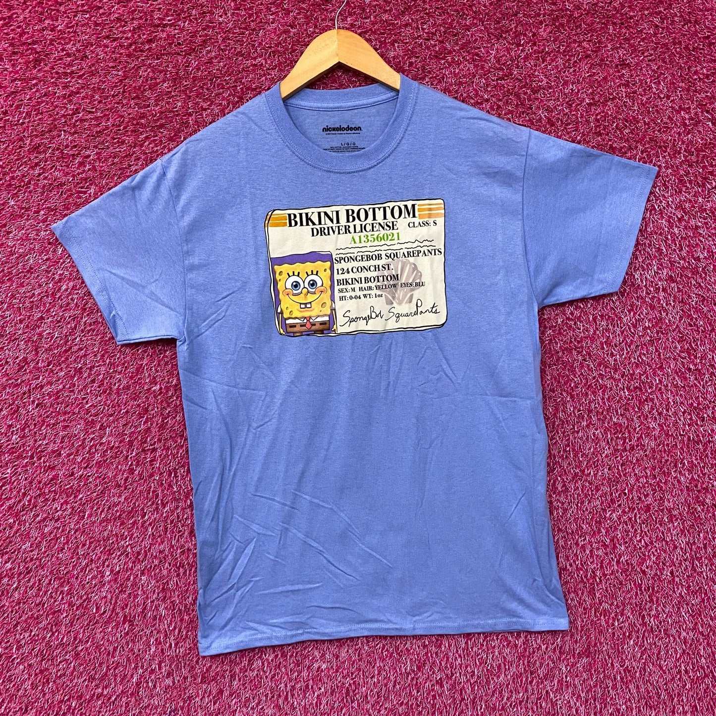 Nickelodeon Spongebob Bikini Bottom Driver License T-shirt large