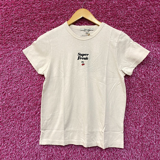 Super Freak Junk Food Beige Tshirt size Small