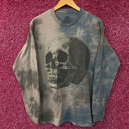 Skull Artistic Side Profile TieDye Long Sleeve Tshirt size Small