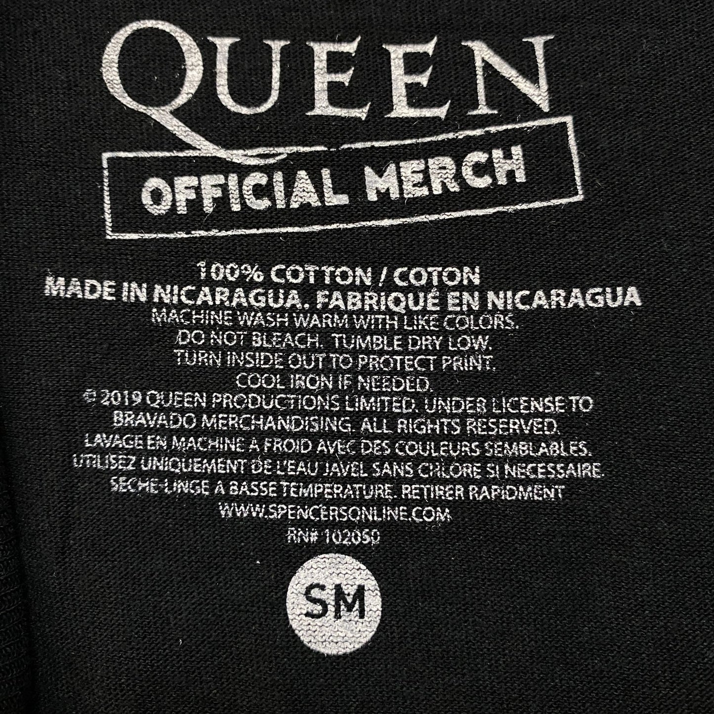 Queen Freddie Mercury Logo Rock Tshirt size Small