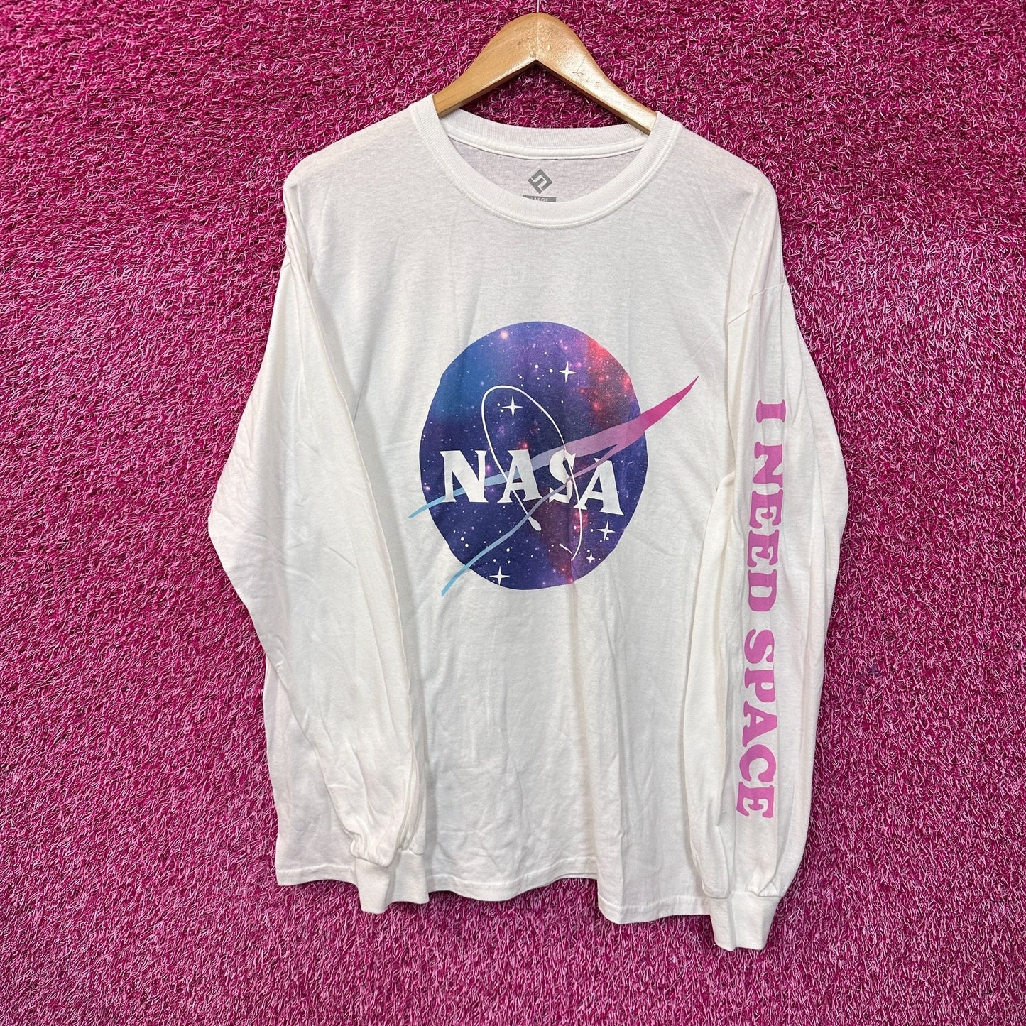 NASA I Need Space Cosmic Agency Logo Long Sleeve L