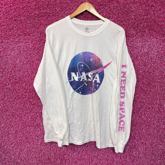 NASA I Need Space Cosmic Agency Logo Long Sleeve L