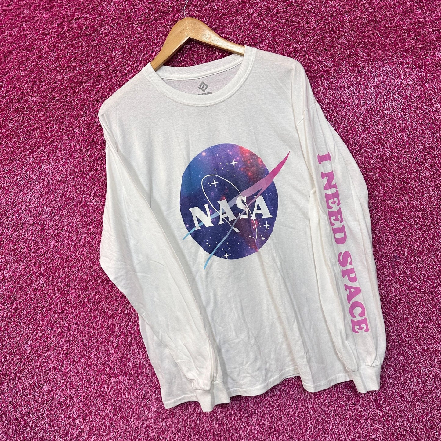 NASA I Need Space Cosmic Agency Logo Long Sleeve L