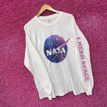 NASA I Need Space Cosmic Agency Logo Long Sleeve L