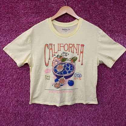 Rebellious One "California Fig Farmers Market" Cropped Graphic T-Shirt Medium