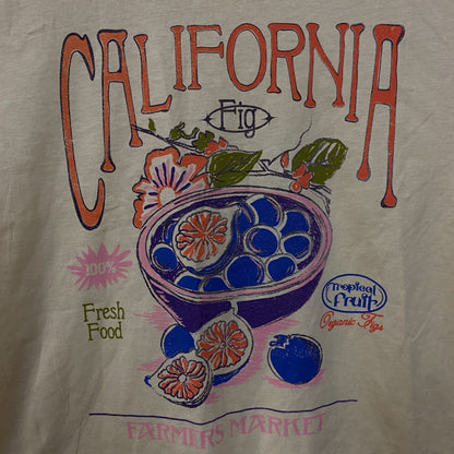 Rebellious One "California Fig Farmers Market" Cropped Graphic T-Shirt Medium