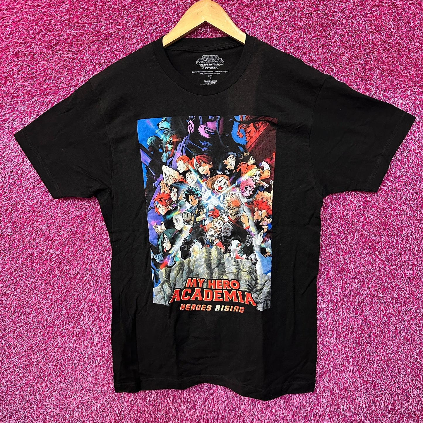 My Hero Academia Heroes Rising Anime Movie Poster Tee L