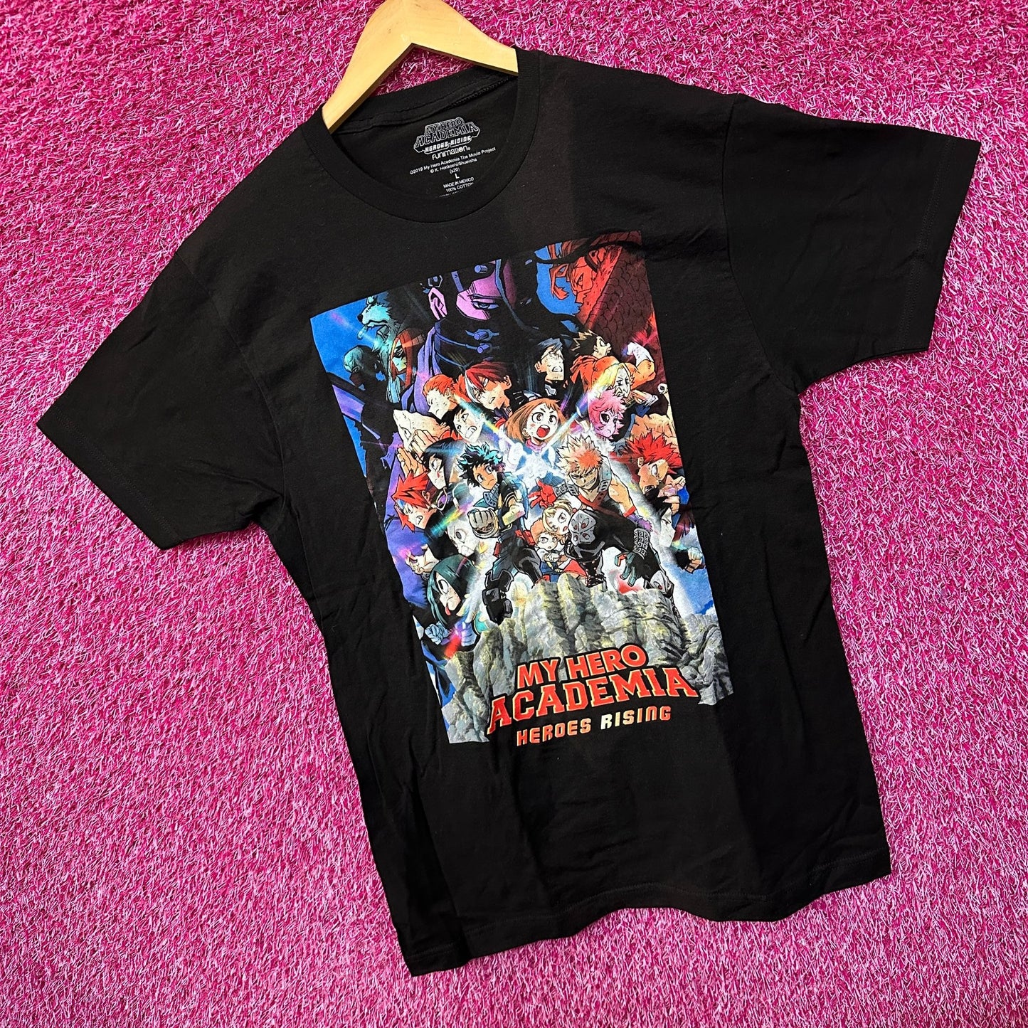 My Hero Academia Heroes Rising Anime Movie Poster Tee L