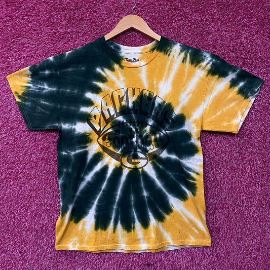 Junk Food Clothing NFL Green Bay Packers Football Tie Dye T-Shirt Medium