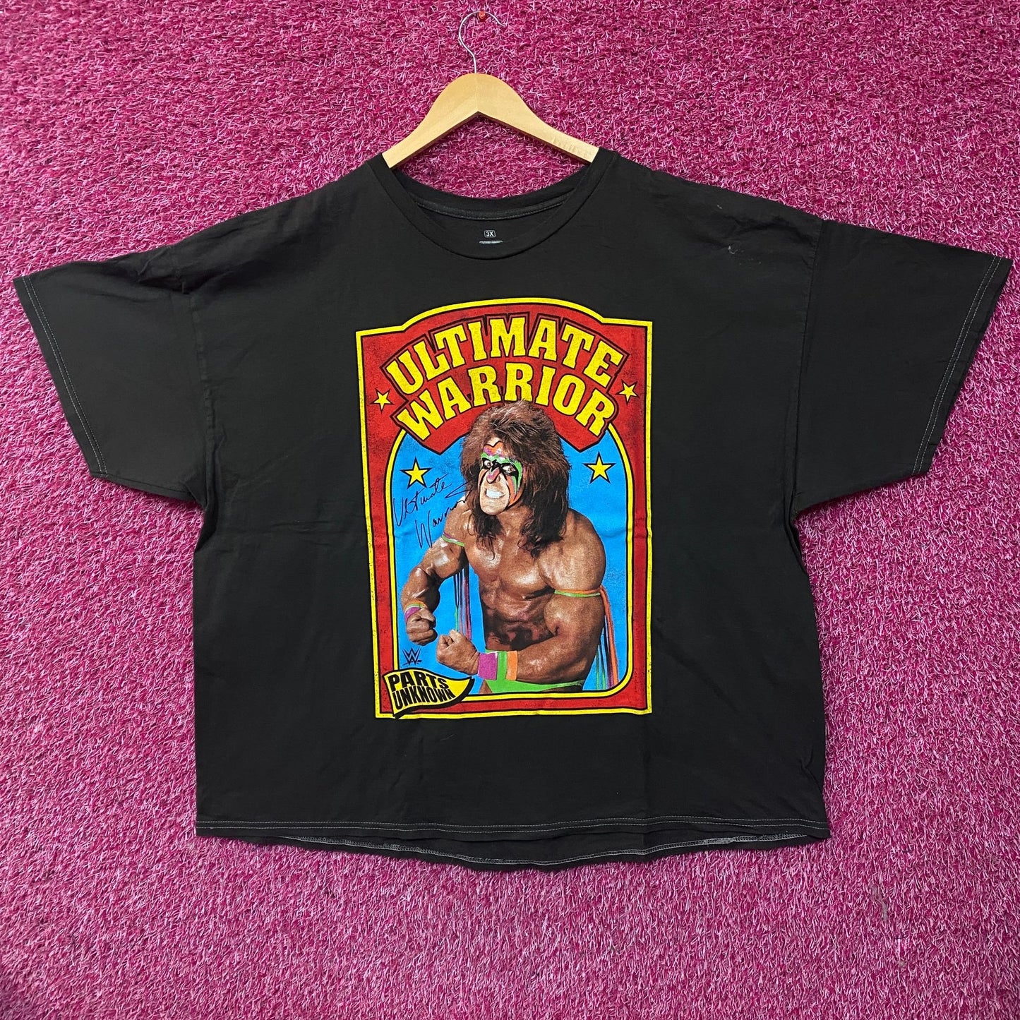 WWE The Ultimate Warrior Retro Sports Card Graphic T-Shirt 3XL