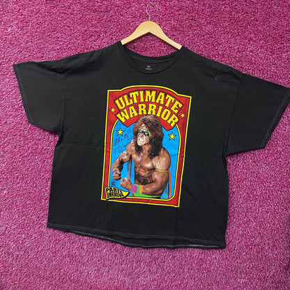 WWE The Ultimate Warrior Retro Sports Card Graphic T-Shirt 3XL