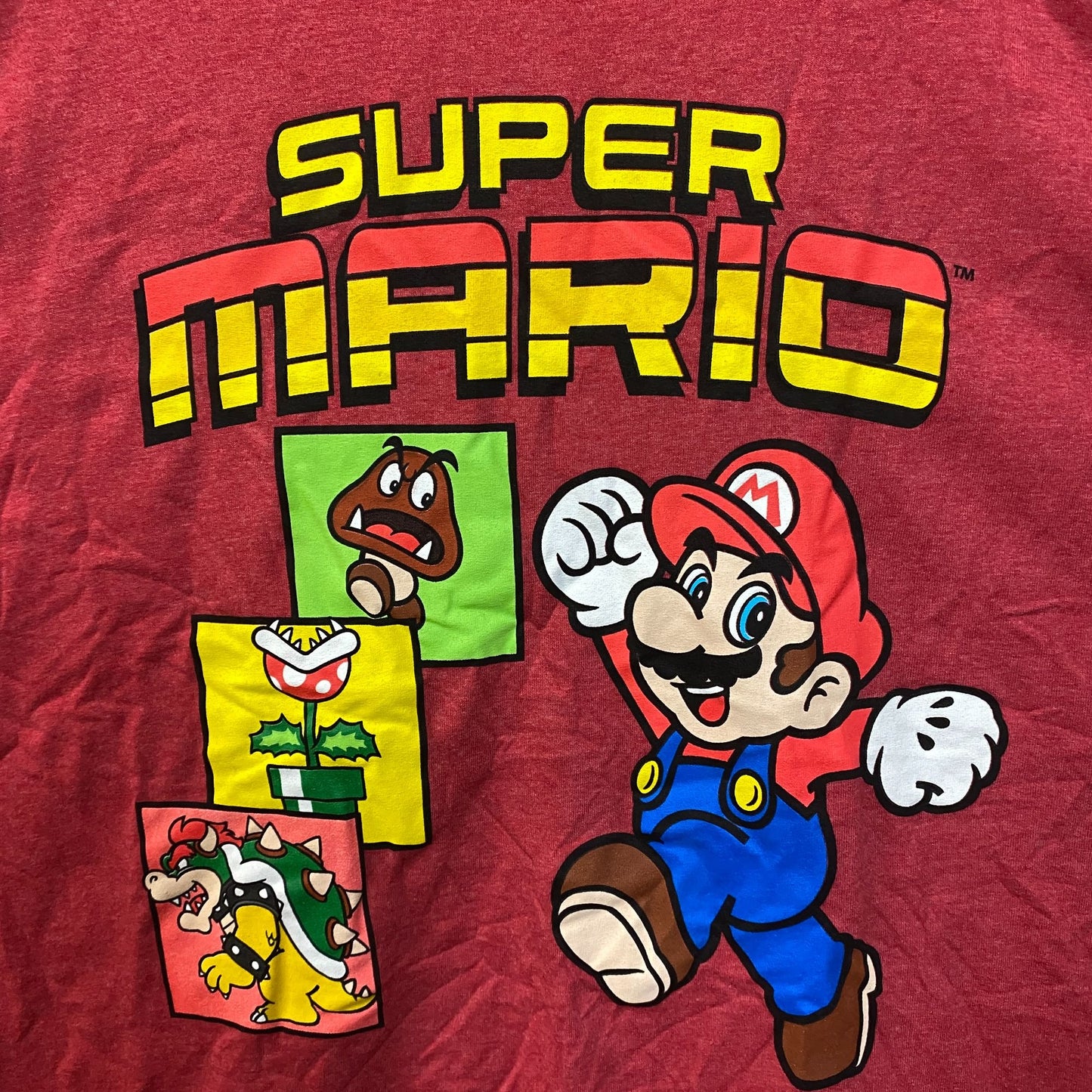 Super Mario Bros Adventure Video Game Red T-Shirt 3XL
