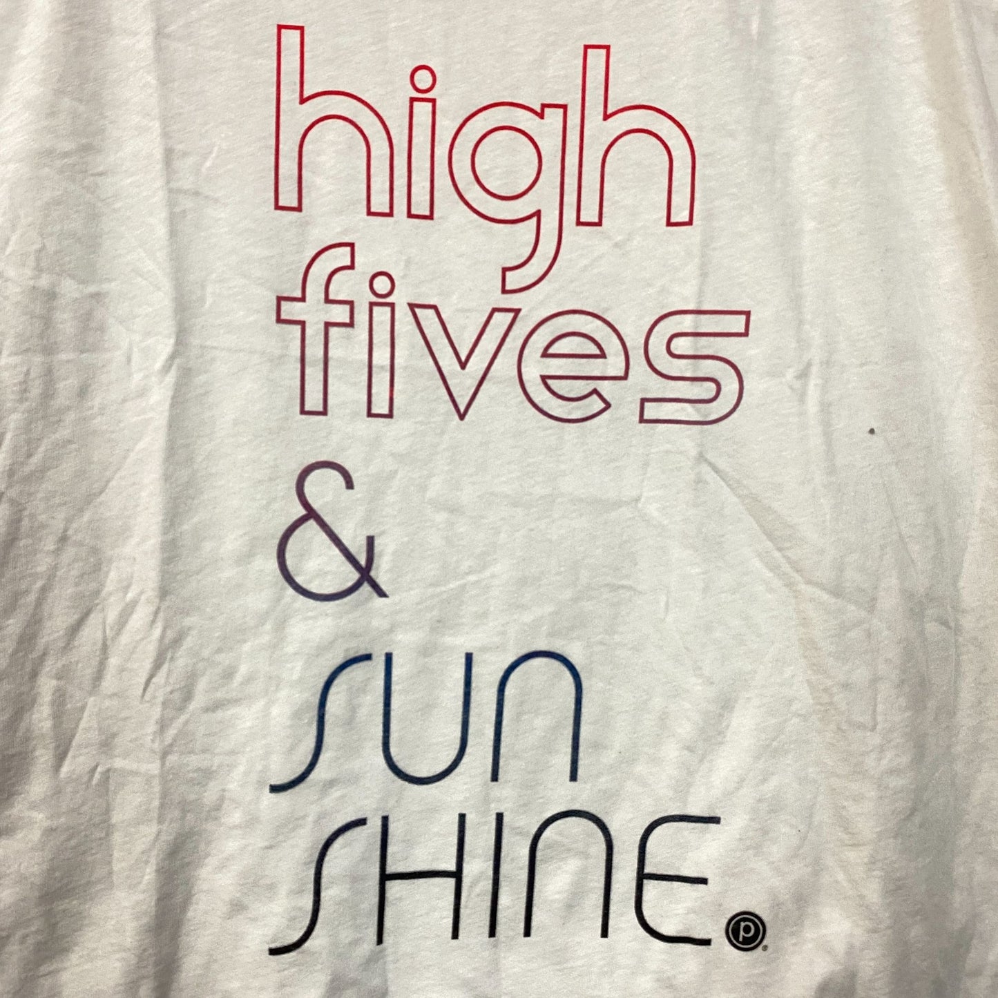 High fives And Sunshine Pure Barre Exclusive Tank Top size large