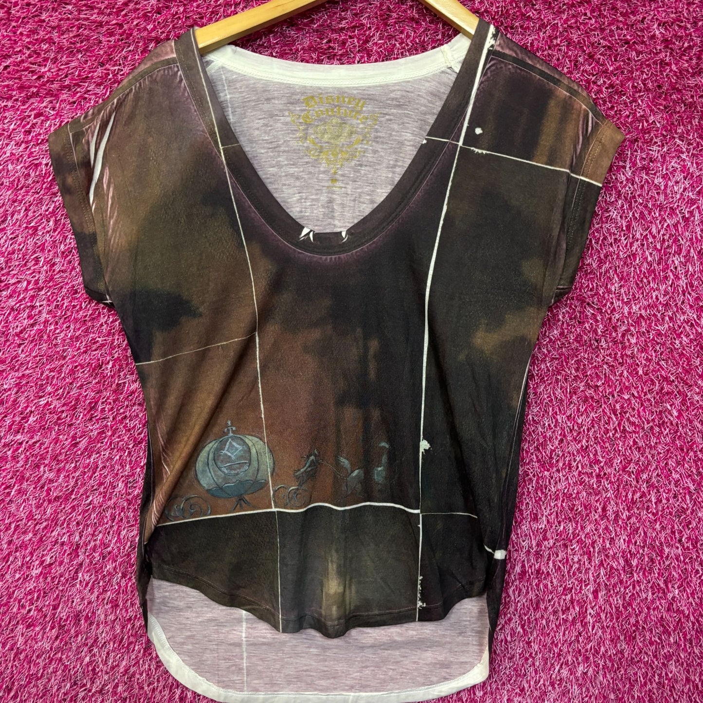 Disney Couture Cinderalla all over Tshirt size medium