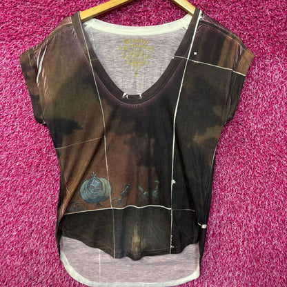 Disney Couture Cinderalla all over Tshirt size medium
