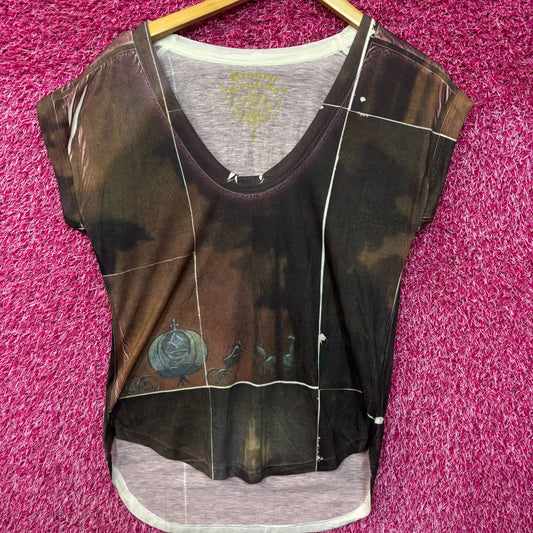Disney Couture Cinderalla all over Tshirt size medium