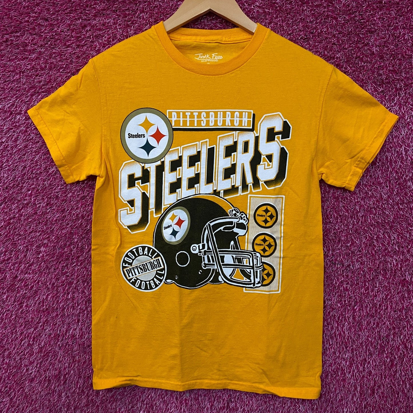 Junk Food Clothing NFL Pittsburgh Steelers Checkdown Flea Market Tee XS