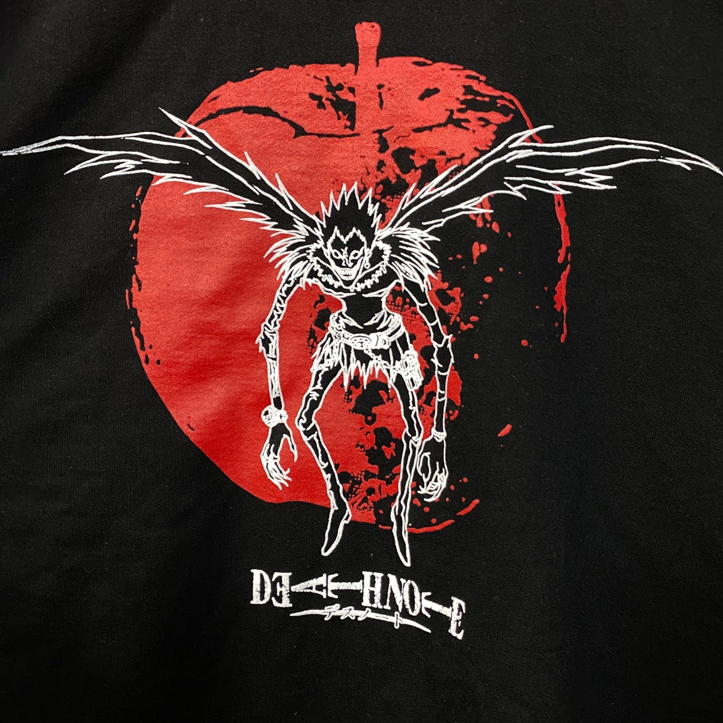 Death Note Ryuk The Shinigami & Red Apple Anime Crewneck Sweatshirt Large