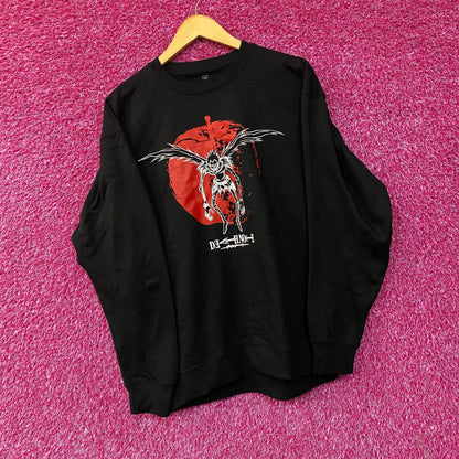 Death Note Ryuk The Shinigami & Red Apple Anime Crewneck Sweatshirt Large