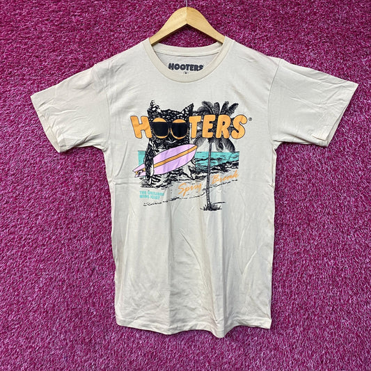 Hooters Spring Break The Original Wing Joint Beige T-Shirt Medium