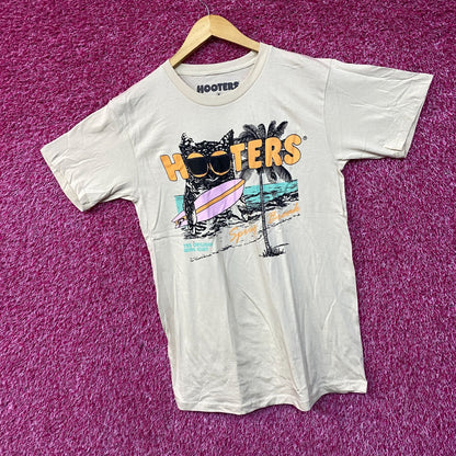 Hooters Spring Break The Original Wing Joint Beige T-Shirt Medium