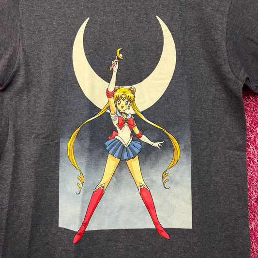 Sailor Moon Crescent Moon Wand Pretty Guardian Anime Tee Small