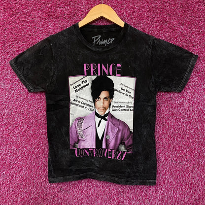 Prince Controversy Washed Acid-Wash Graphic T-Shirt Small