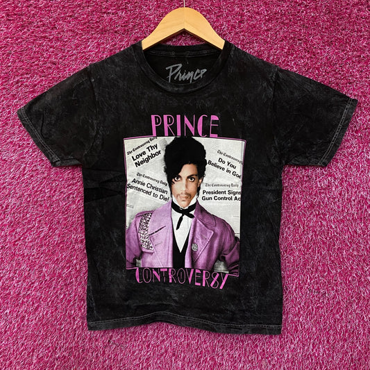 Prince Controversy Washed Acid-Wash Graphic T-Shirt Small