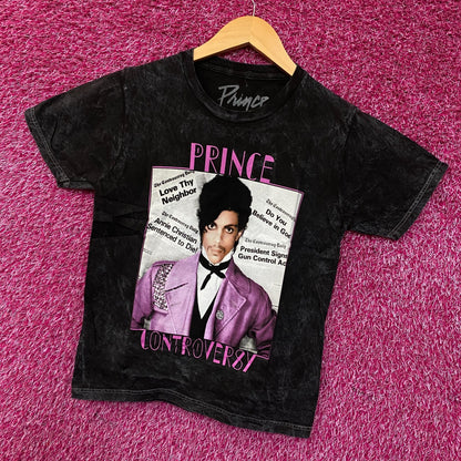 Prince Controversy Washed Acid-Wash Graphic T-Shirt Small