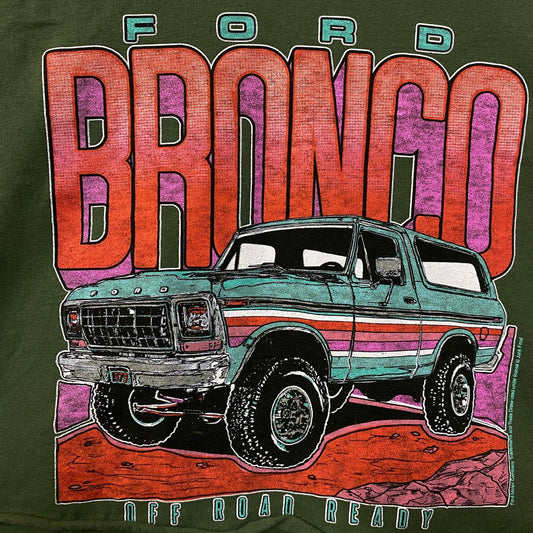 Junk Food Clothing Ford Bronco Off Road Ready Flea Market Women's Crop Tee Large