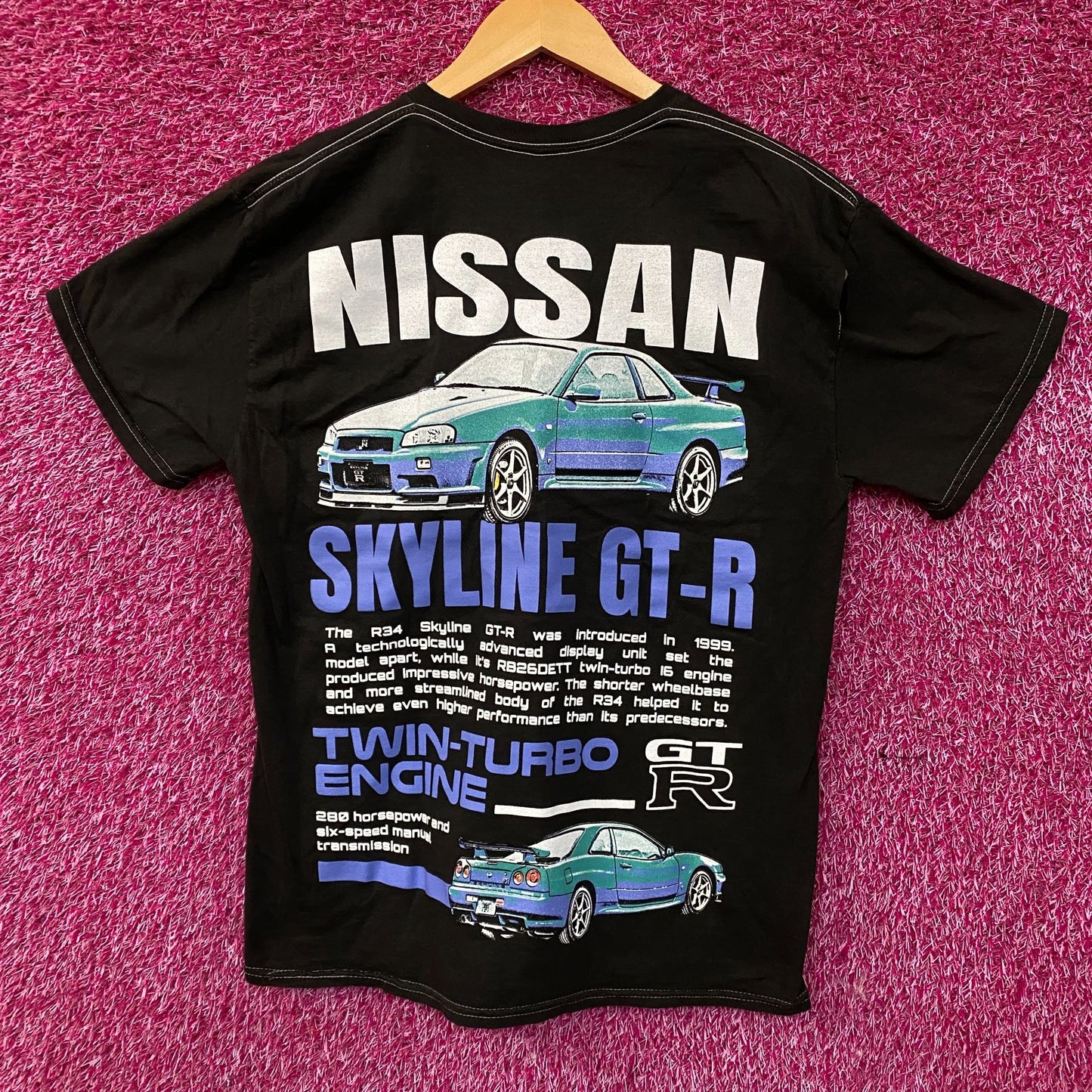 Nissan Skyline GT-R R34 Graphic T-Shirt Small