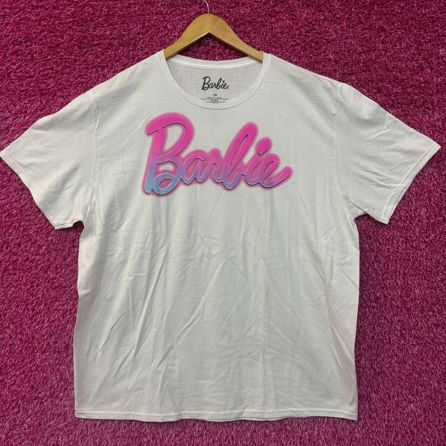 Barbie Pink Neon Logo Tshirt size 1x