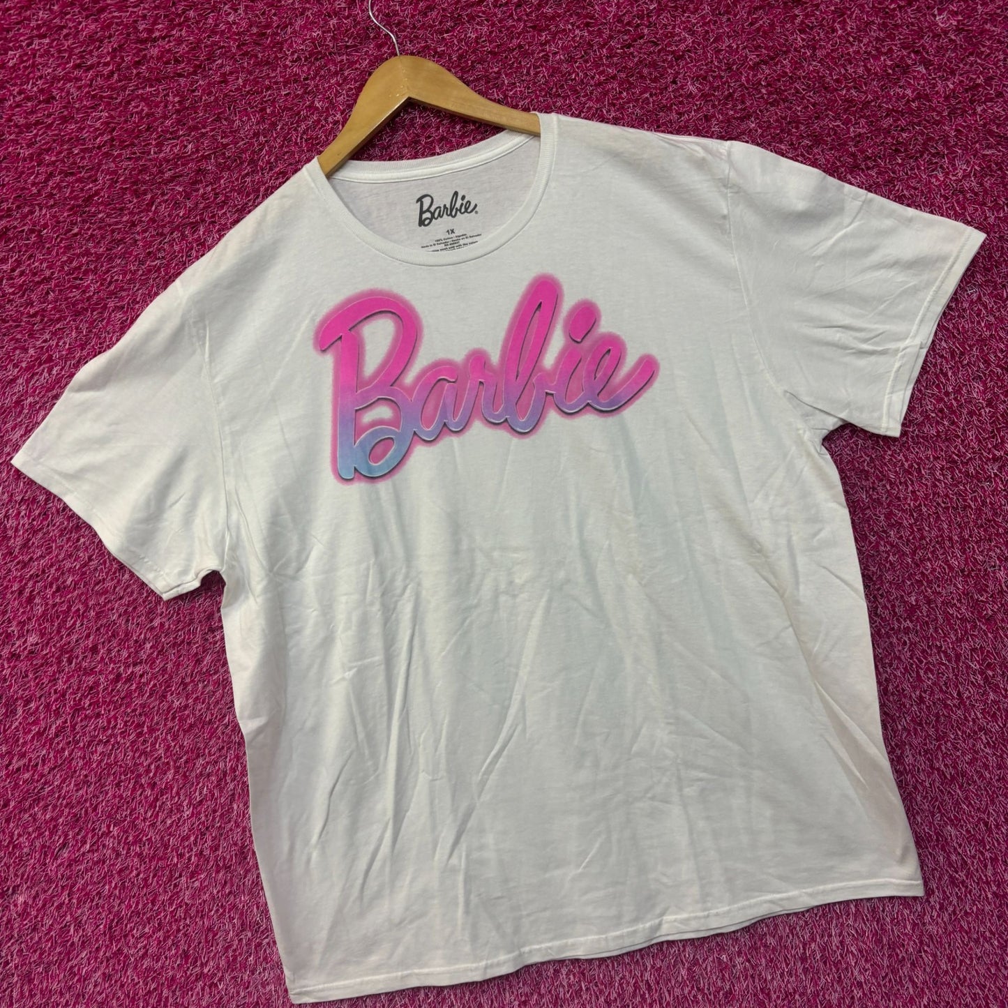 Barbie Pink Neon Logo Tshirt size 1x