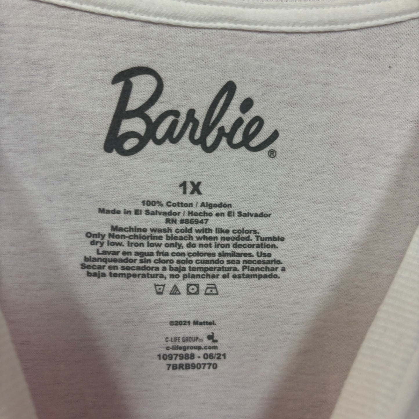 Barbie Pink Neon Logo Tshirt size 1x