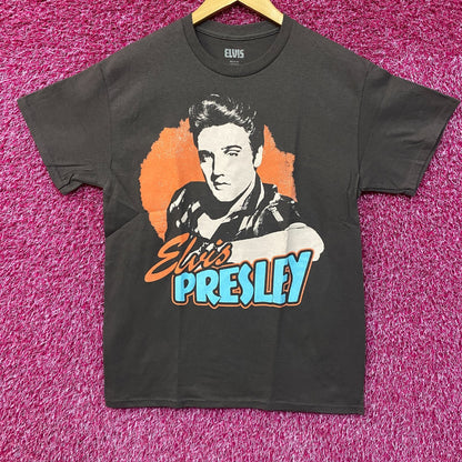 Elvis Presley Portrait Gray T-Shirt Medium