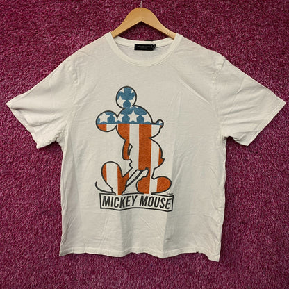 Junk Food Clothing Disney Mickey Mouse Patriotic Graphic Women's Tee XL