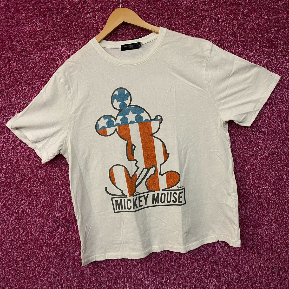 Junk Food Clothing Disney Mickey Mouse Patriotic Graphic Women's Tee XL