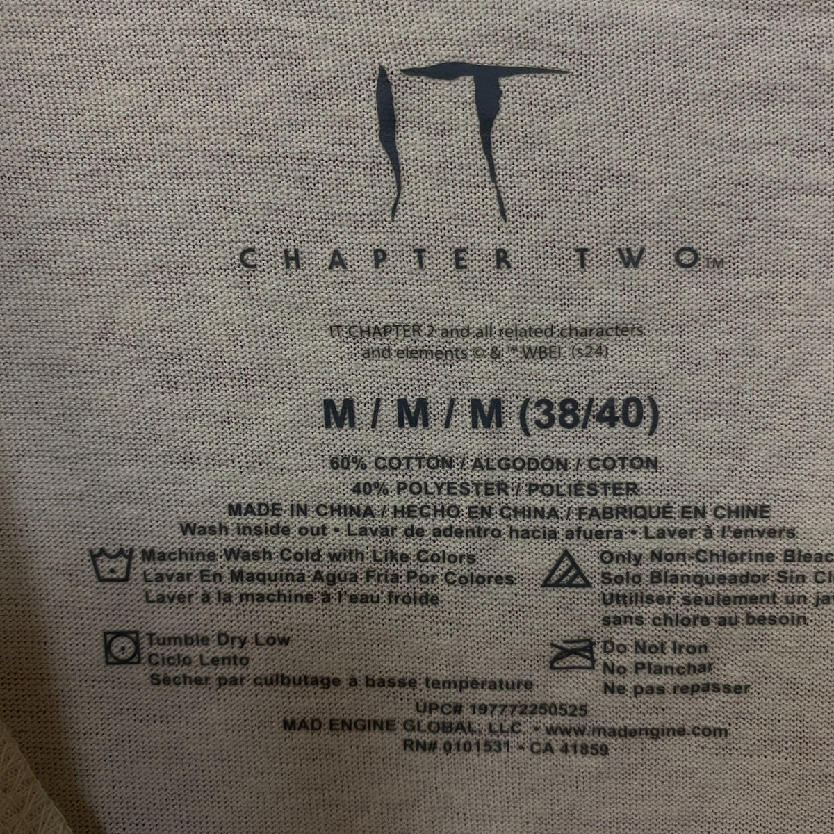 IT Chapter Two Pennywise Costume T-Shirt Medium